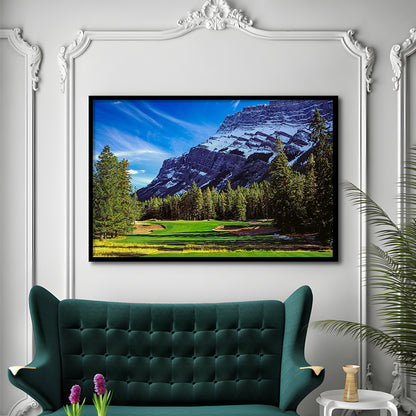 Fairmont Banff Springs Golf Course, Stanley Thompson Course Hole 02,Canada, Framed Art Print Wall Decor, Picture Framed