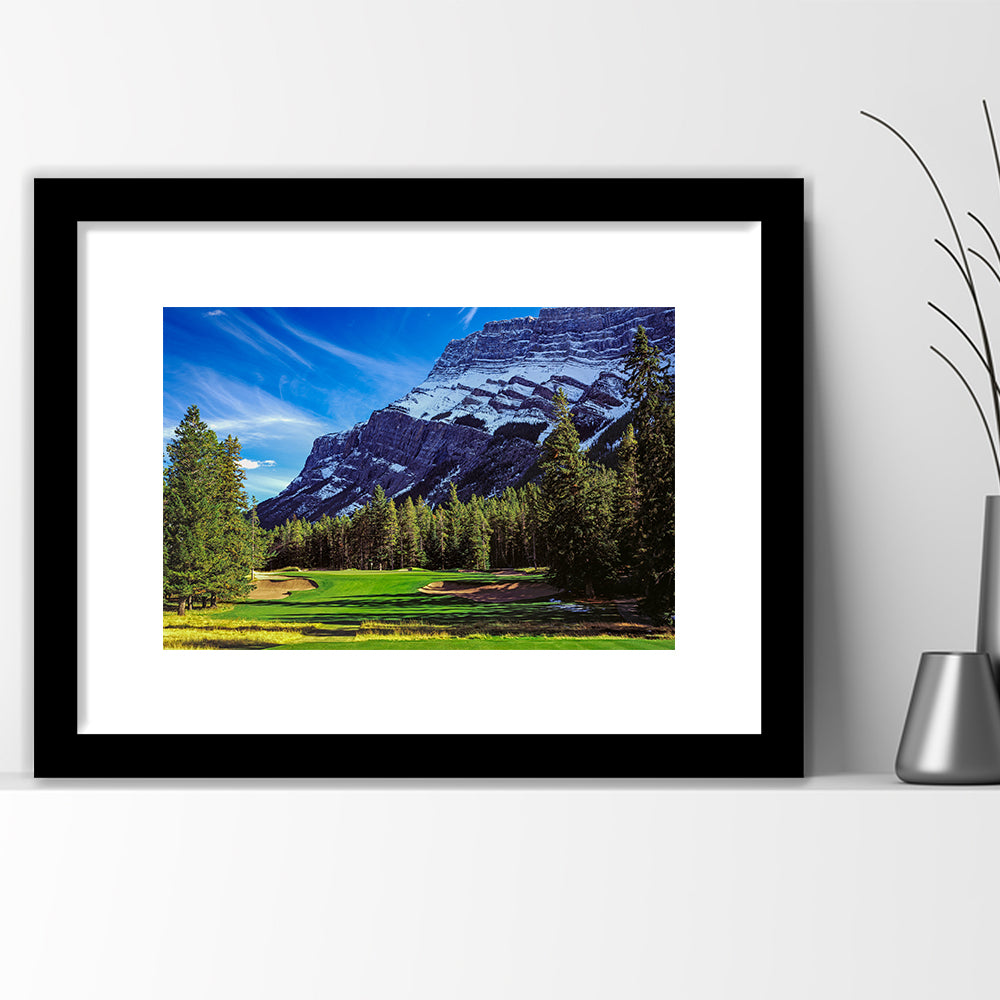 Fairmont Banff Springs Golf Course, Stanley Thompson Course Hole 02,Canada, Goft Art Print, Framed Art Print White Border