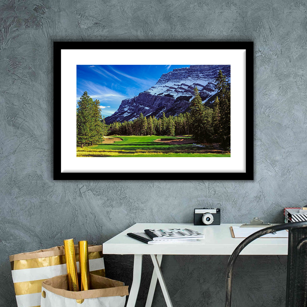 Fairmont Banff Springs Golf Course, Stanley Thompson Course Hole 02,Canada, Goft Art Print, Framed Art Print White Border