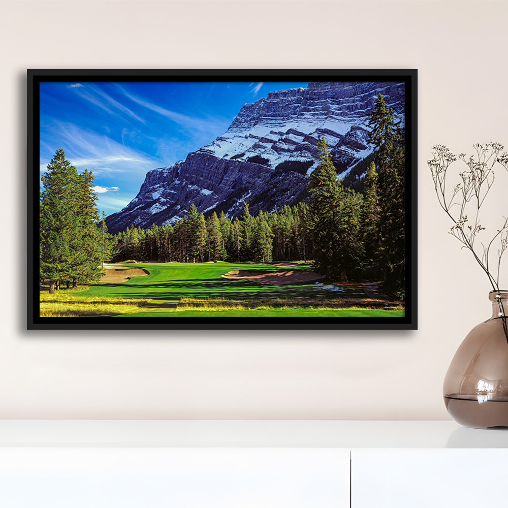 Fairmont Banff Springs Golf Course, Stanley Thompson Course Hole 02,Floating Framed Canvas Print Wall Art