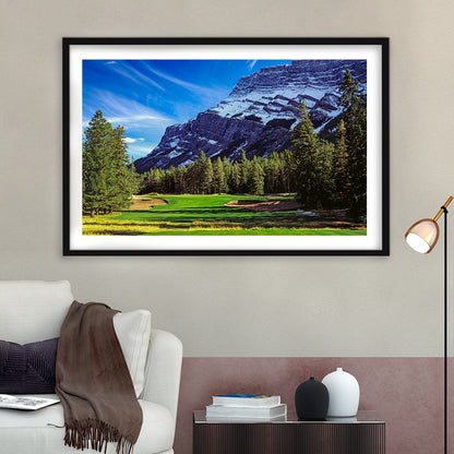 Fairmont Banff Springs Golf Course, Stanley Thompson Course Hole 02,Canada, Goft Art Print, Framed Art Print White Border