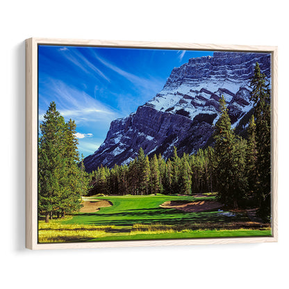 Fairmont Banff Springs Golf Course, Stanley Thompson Course Hole 02,Floating Framed Canvas Print Wall Art