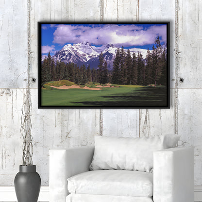 Fairmont Banff Springs ,Stanley Thompson Golf Course Hole 01, Floating Framed Canvas Print Wall Art