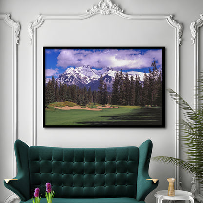 Fairmont Banff Springs ,Stanley Thompson Golf Course Hole 01, Canada, Framed Art Print Wall Decor, Picture Framed