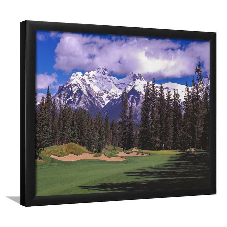 Fairmont Banff Springs ,Stanley Thompson Golf Course Hole 01, Canada, Framed Art Print Wall Decor, Picture Framed