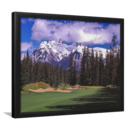 Fairmont Banff Springs ,Stanley Thompson Golf Course Hole 01, Canada, Framed Art Print Wall Decor, Picture Framed
