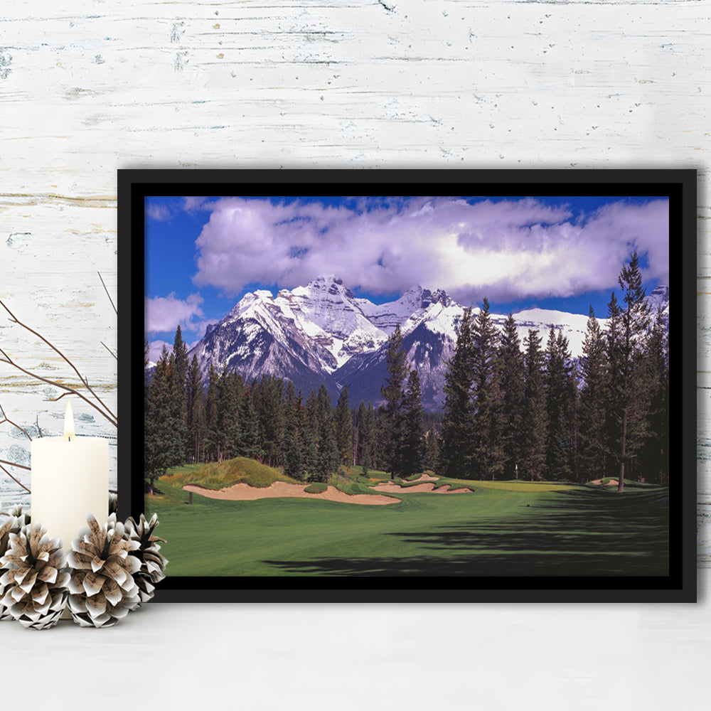 Fairmont Banff Springs ,Stanley Thompson Golf Course Hole 01, Floating Framed Canvas Print Wall Art