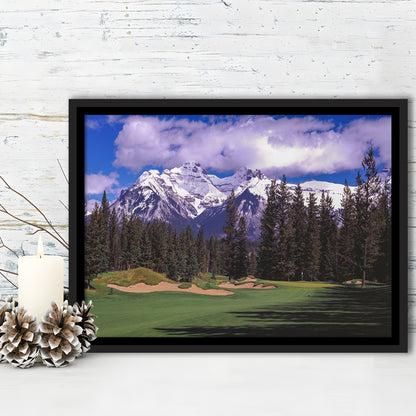 Fairmont Banff Springs ,Stanley Thompson Golf Course Hole 01, Floating Framed Canvas Print Wall Art