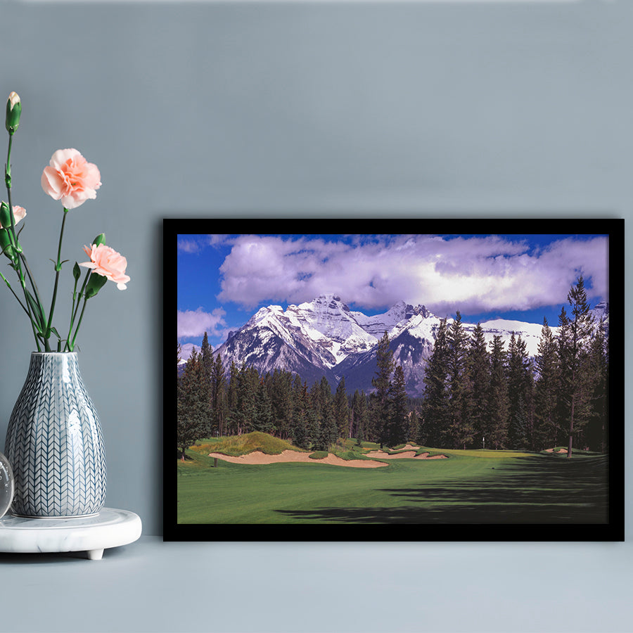 Fairmont Banff Springs ,Stanley Thompson Golf Course Hole 01, Canada, Framed Art Print Wall Decor, Picture Framed