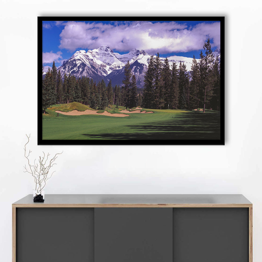 Fairmont Banff Springs ,Stanley Thompson Golf Course Hole 01, Canada, Framed Art Print Wall Decor, Picture Framed