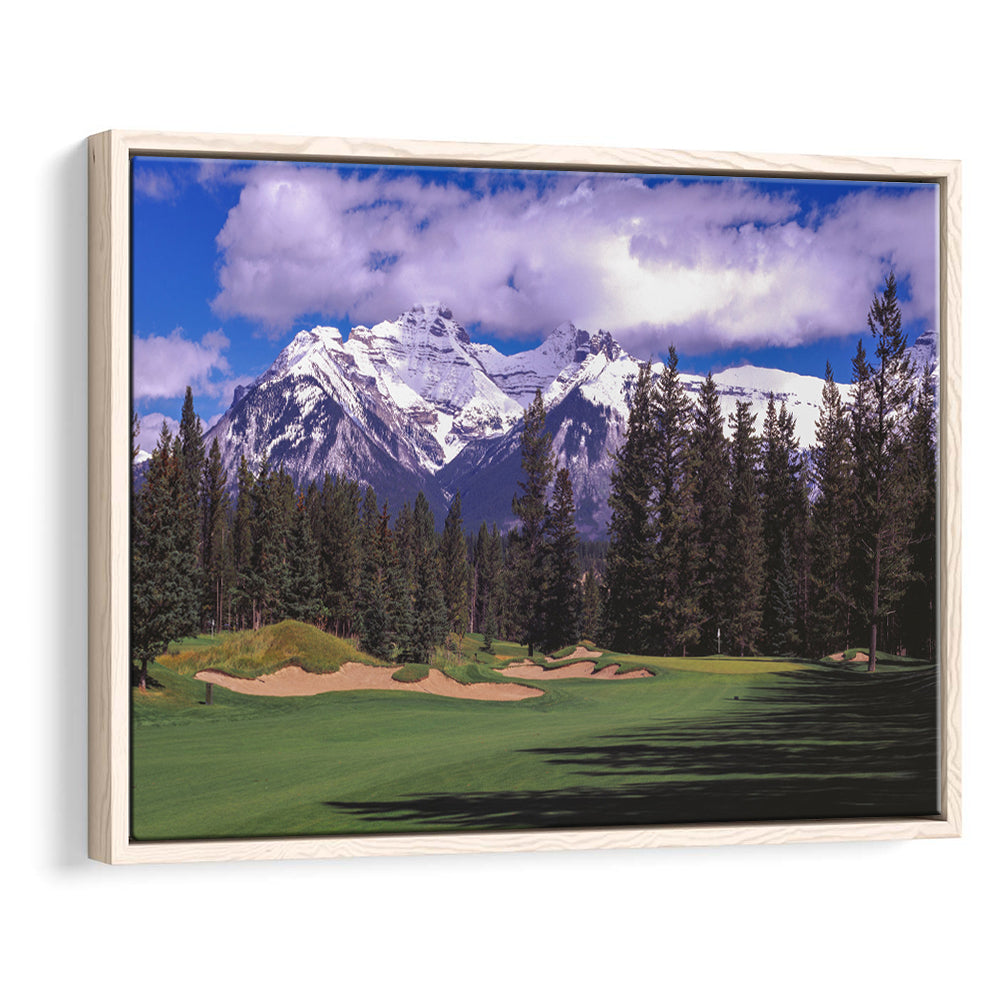 Fairmont Banff Springs ,Stanley Thompson Golf Course Hole 01, Floating Framed Canvas Print Wall Art