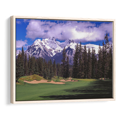Fairmont Banff Springs ,Stanley Thompson Golf Course Hole 01, Floating Framed Canvas Print Wall Art