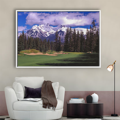 Fairmont Banff Springs ,Stanley Thompson Golf Course Hole 01, Floating Framed Canvas Print Wall Art