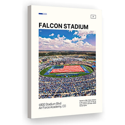 Falcon Stadium Print, Air Force Falcons Stadium Canvas Art, Fan Gifts, Sport Art, Canvas Print Wall Art