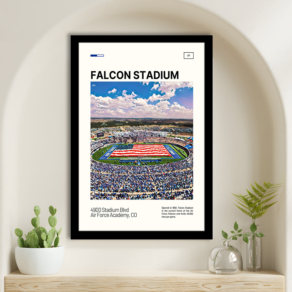 Falcon Stadium Print, Air Force Falcons Stadium Art, Gifts for him, Sport Art, Framed Art Print Wall Decor
