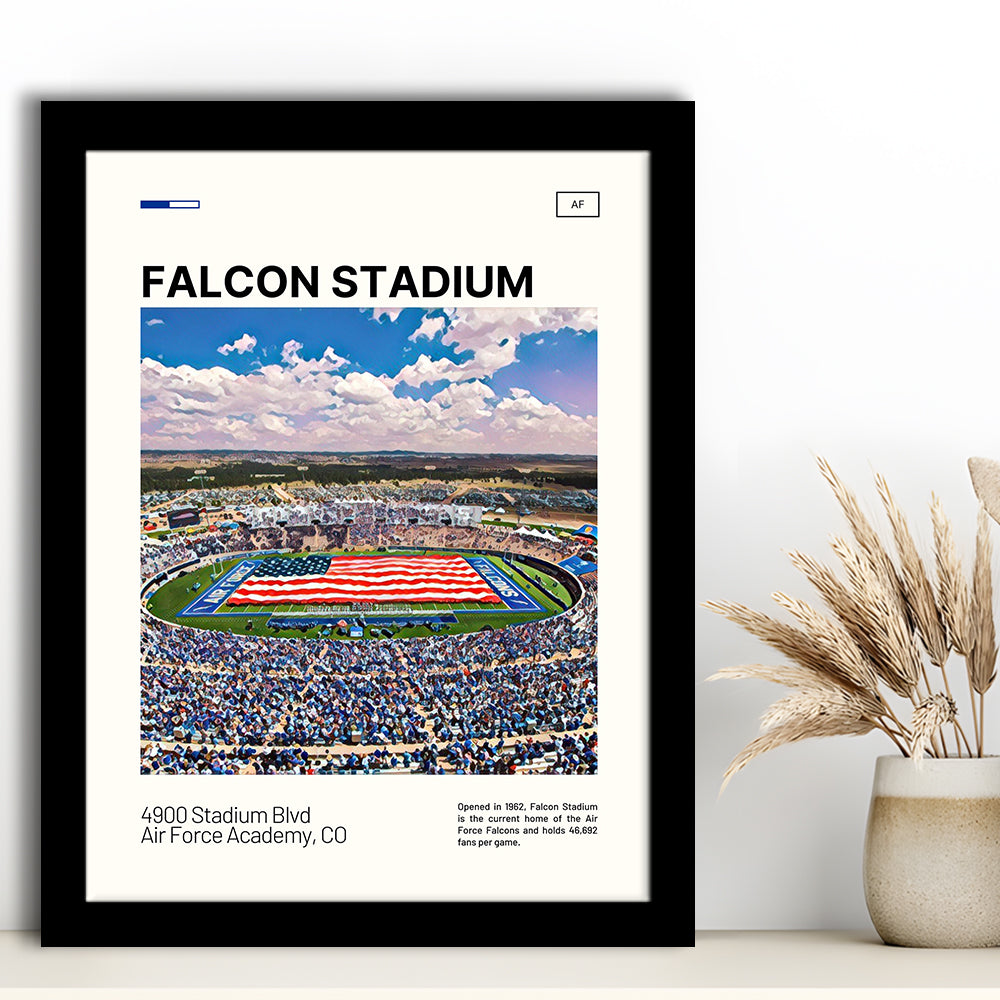 Falcon Stadium Print, Air Force Falcons Stadium Art, Gifts for him, Sport Art, Framed Art Print Wall Decor