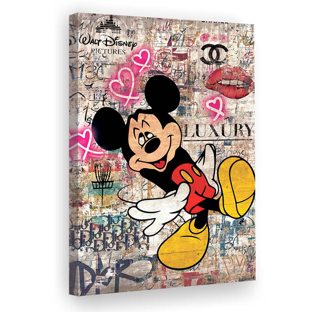 Fall In Love, Colorful Graffiti Painting Art, Canvas Print, Luxury Wall Art Decor, Modern Art