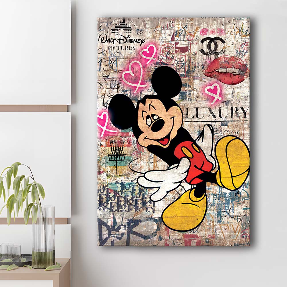 Fall In Love, Colorful Graffiti Painting Art, Canvas Print, Luxury Wall Art Decor, Modern Art
