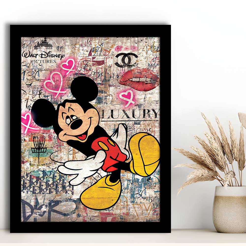 Fall In Love, Colorful Graffiti Painting Art, Framed Art Print, Picture Framed Wall Art Decor