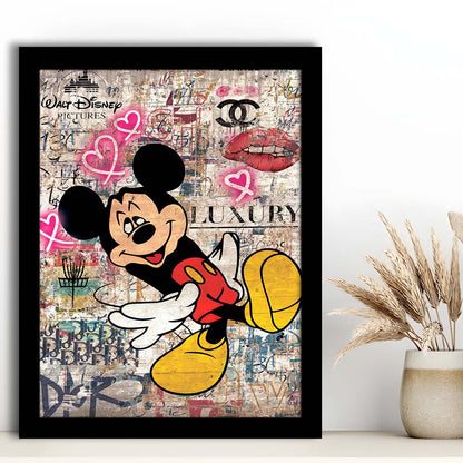 Fall In Love, Colorful Graffiti Painting Art, Framed Art Print, Picture Framed Wall Art Decor