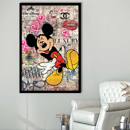 Fall In Love, Colorful Graffiti Painting Art, Framed Art Print, Picture Framed Wall Art Decor