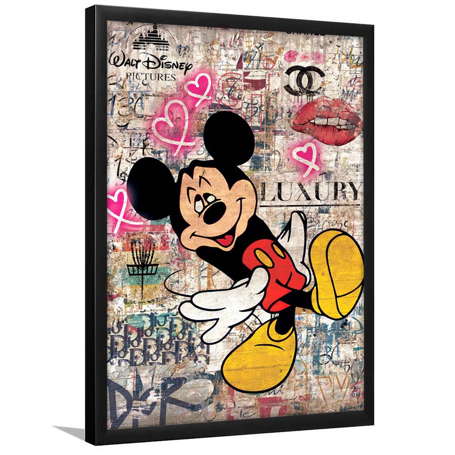 Fall In Love, Colorful Graffiti Painting Art, Framed Art Print, Picture Framed Wall Art Decor