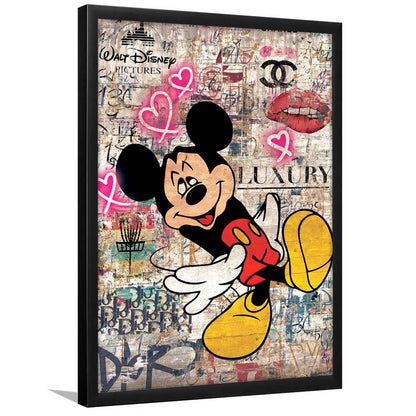 Fall In Love, Colorful Graffiti Painting Art, Framed Art Print, Picture Framed Wall Art Decor