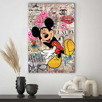 Fall In Love, Colorful Graffiti Painting Art, Canvas Print, Luxury Wall Art Decor, Modern Art