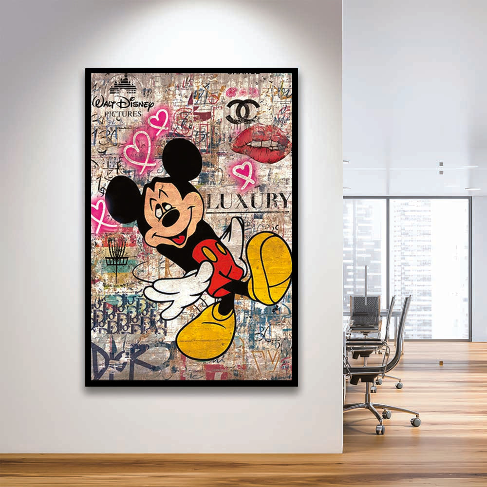 Fall In Love, Colorful Graffiti Painting Art, Framed Art Print, Picture Framed Wall Art Decor