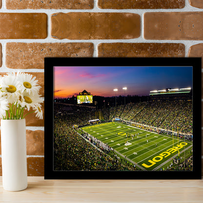 Fall Nights at Auzten Stadium, Stadium Canvas, Sport Art, Gift for him, Framed Art Print Wall Decor, Picture Framed