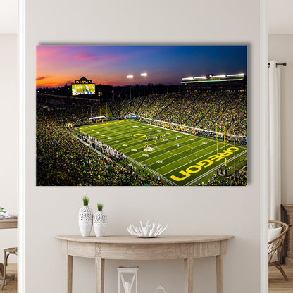 Fall Nights at Auzten Stadium, Stadium Canvas, Sport Art, Gift for him, Man Cave Decor, Art Print, Canvas Print Wall Art