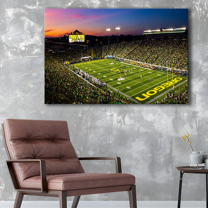 Fall Nights at Auzten Stadium, Stadium Canvas, Sport Art, Gift for him, Man Cave Decor, Art Print, Canvas Print Wall Art