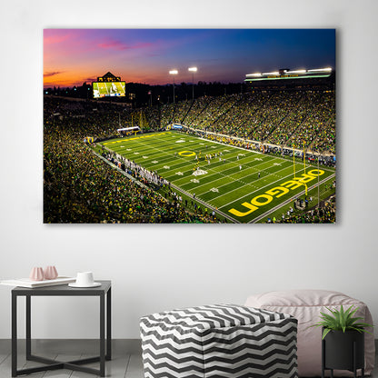 Fall Nights at Auzten Stadium, Stadium Canvas, Sport Art, Gift for him, Man Cave Decor, Art Print, Canvas Print Wall Art