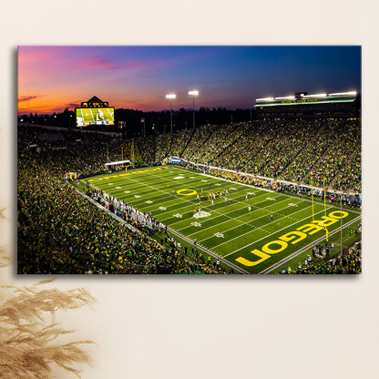 Fall Nights at Auzten Stadium, Stadium Canvas, Sport Art, Gift for him, Man Cave Decor, Art Print, Canvas Print Wall Art