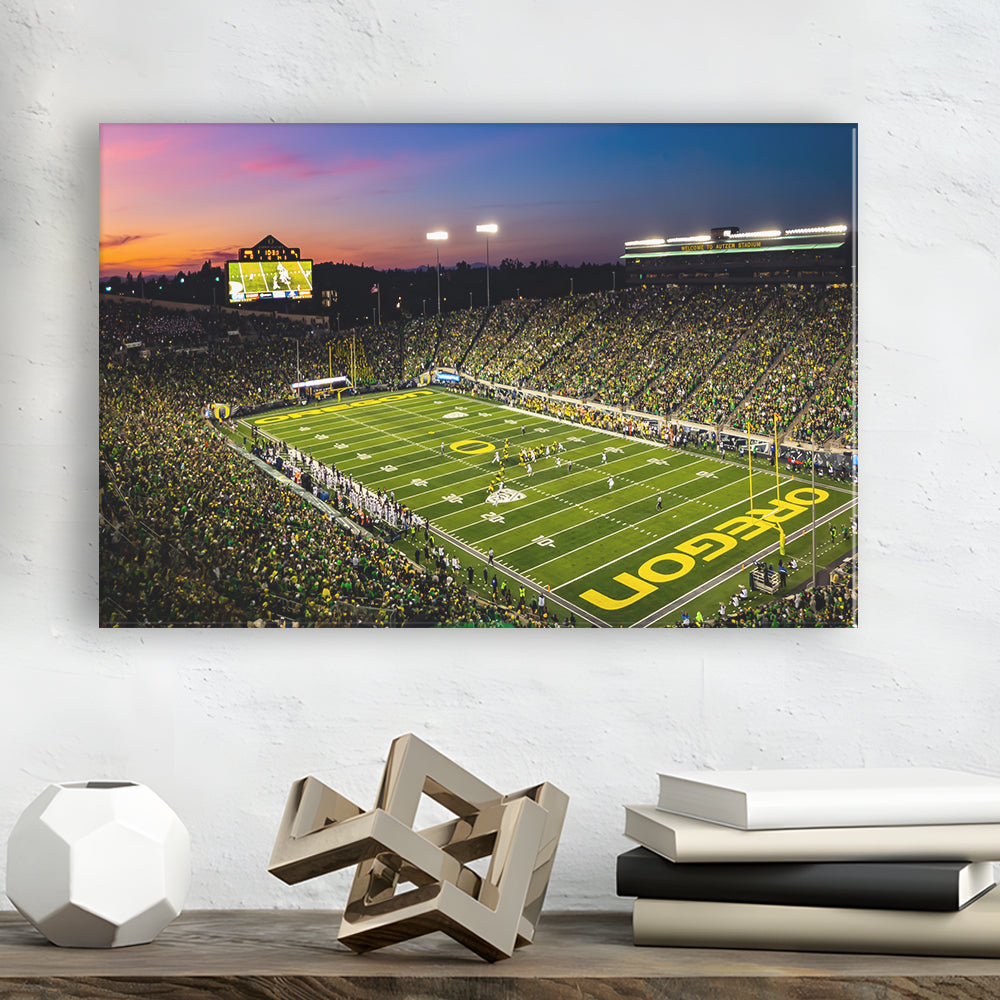 Fall Nights at Auzten Stadium, Stadium Canvas, Sport Art, Gift for him, Man Cave Decor, Art Print, Canvas Print Wall Art