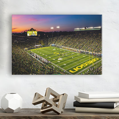 Fall Nights at Auzten Stadium, Stadium Canvas, Sport Art, Gift for him, Man Cave Decor, Art Print, Canvas Print Wall Art