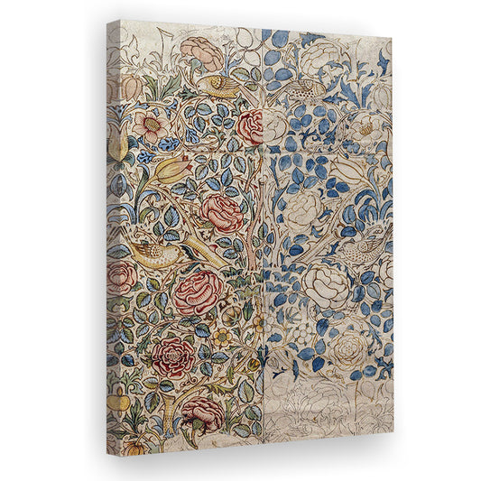 Fall Vintage Botanical Tapestry Wall Hanging William Morris Textile Wall Decor Watercolor Botanical Prints