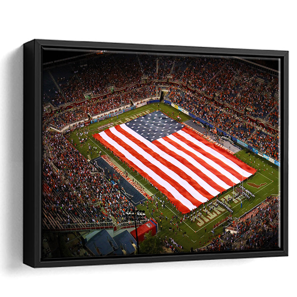 Fau stadium in Florida, Stadium Canvas, Sport Art, Framed Canvas Print Wall Art, Floating Frame