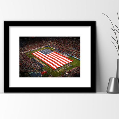 Fau stadium in Florida, Stadium Canvas, Sport Art, Gift for him, White Border Framed Art Print Wall Decor