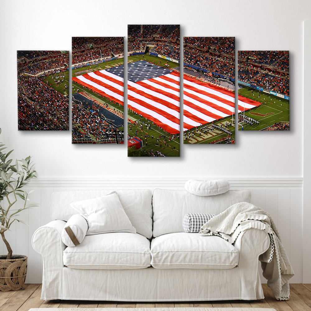 Fau stadium in Florida, Stadium Canvas, Sport Art, Gift for him, 5 Panel, Large Canvas, Canvas Print Wall Art
