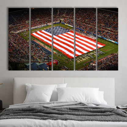 Fau stadium in Florida, Stadium Canvas, Sport Art, 5 Panel B, Extra Large Canvas, Canvas Print Wall Art