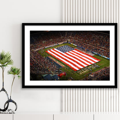 Fau stadium in Florida, Stadium Canvas, Sport Art, Gift for him, White Border Framed Art Print Wall Decor