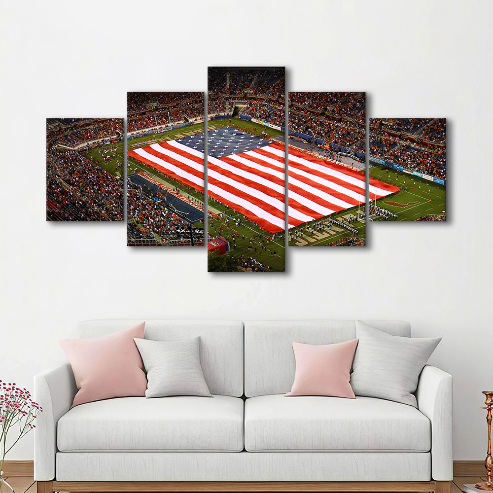 Fau stadium in Florida, Stadium Canvas, Sport Art, Gift for him, 5 Panel, Large Canvas, Canvas Print Wall Art