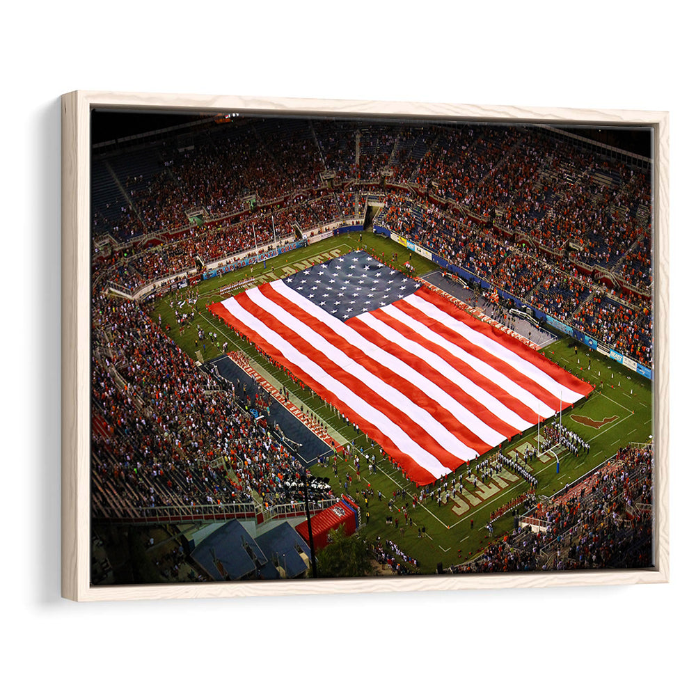 Fau stadium in Florida, Stadium Canvas, Sport Art, Framed Canvas Print Wall Art, Floating Frame