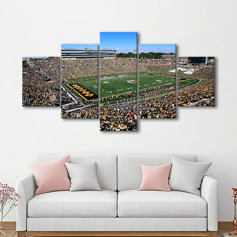 Faurot field at Memorial Stadium, Stadium Canvas, Sport Art, Gift for him, 5 Panel, Large Canvas, Canvas Print Wall Art