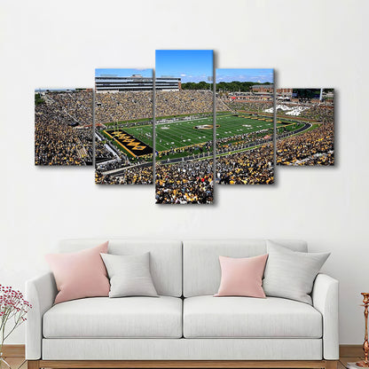 Faurot field at Memorial Stadium, Stadium Canvas, Sport Art, Gift for him, 5 Panel, Large Canvas, Canvas Print Wall Art