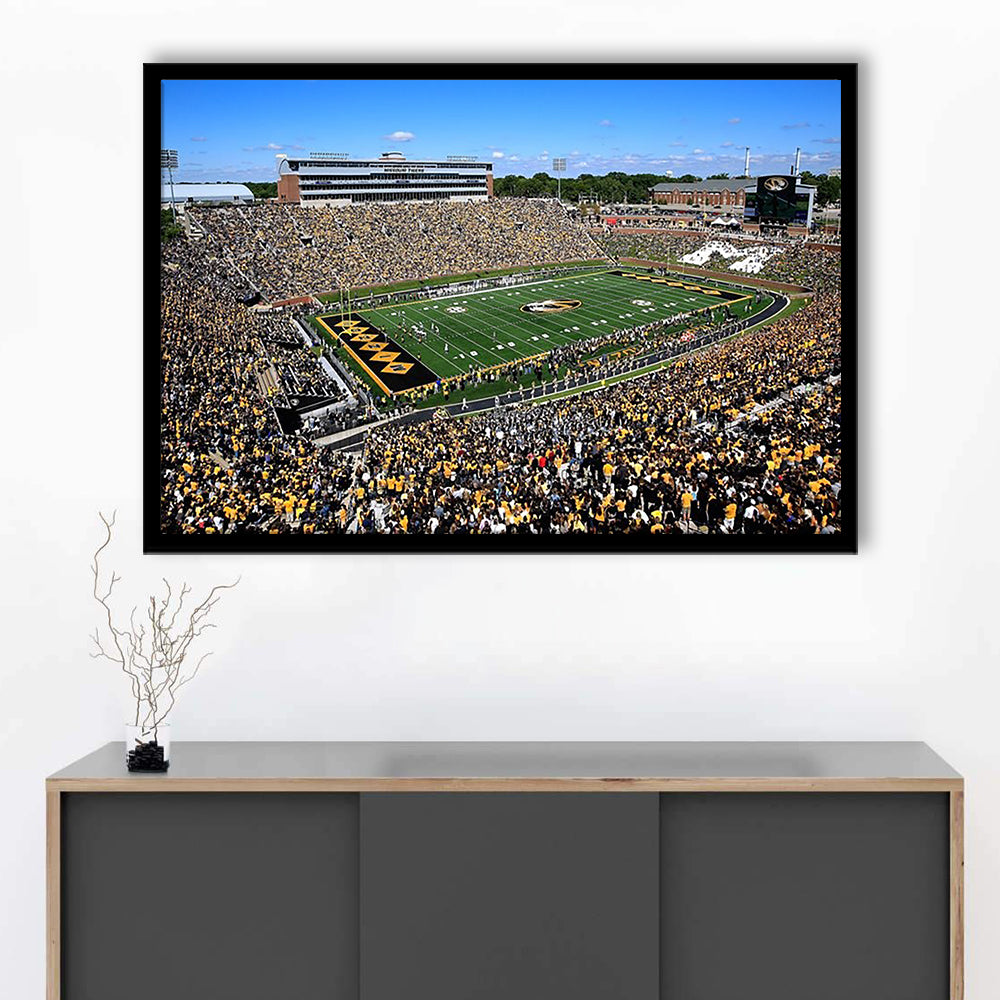 Faurot field at Memorial Stadium, Stadium Canvas, Sport Art, Gift for him, Framed Art Print Wall Decor, Picture Framed