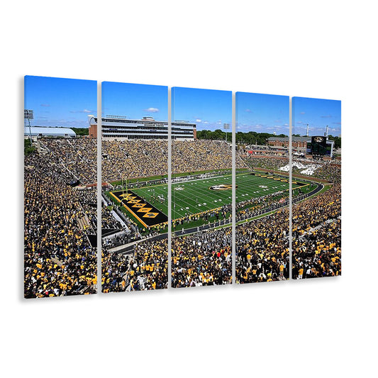 Faurot field at Memorial Stadium, Stadium Canvas, Sport Art, 5 Panel B, Extra Large Canvas, Canvas Print Wall Art