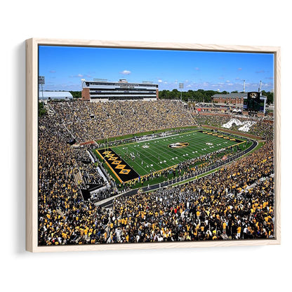 Faurot field at Memorial Stadium, Stadium Canvas, Sport Art, Framed Canvas Print Wall Art, Floating Frame