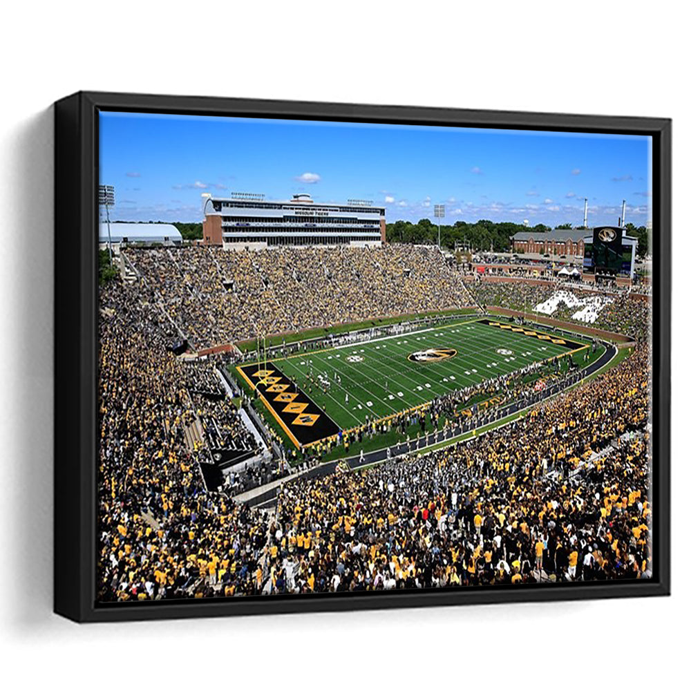 Faurot field at Memorial Stadium, Stadium Canvas, Sport Art, Framed Canvas Print Wall Art, Floating Frame